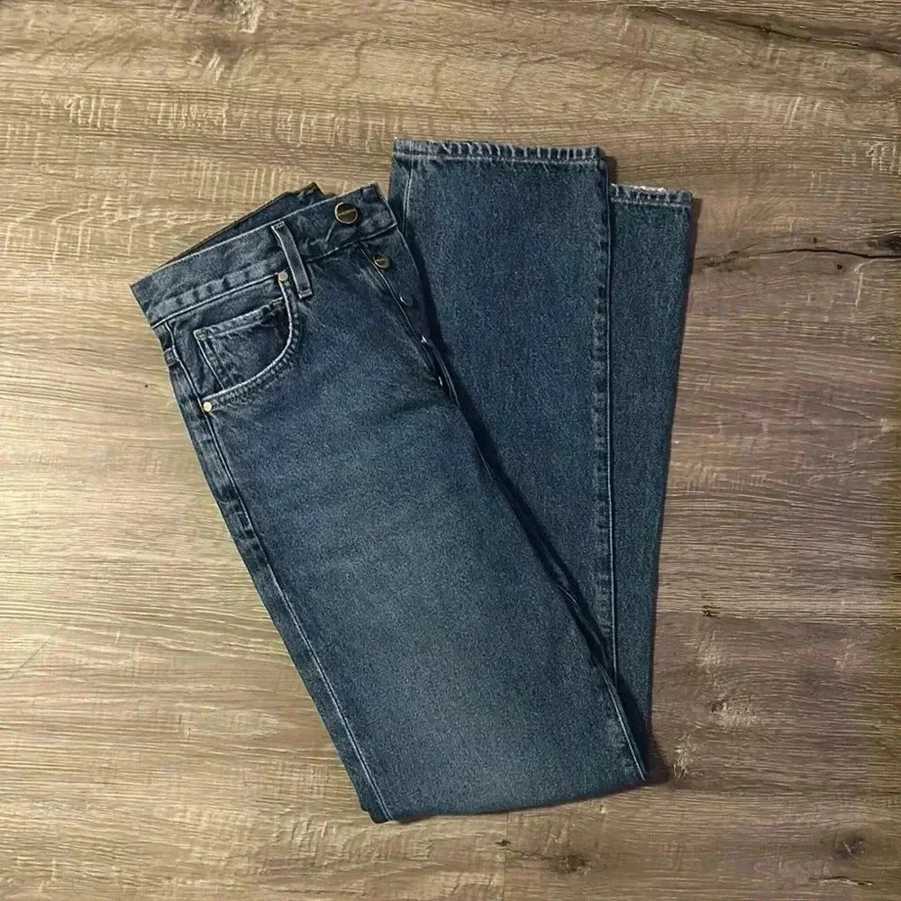 Goldsign // Blue Denim Button Fly Jeans NWOT